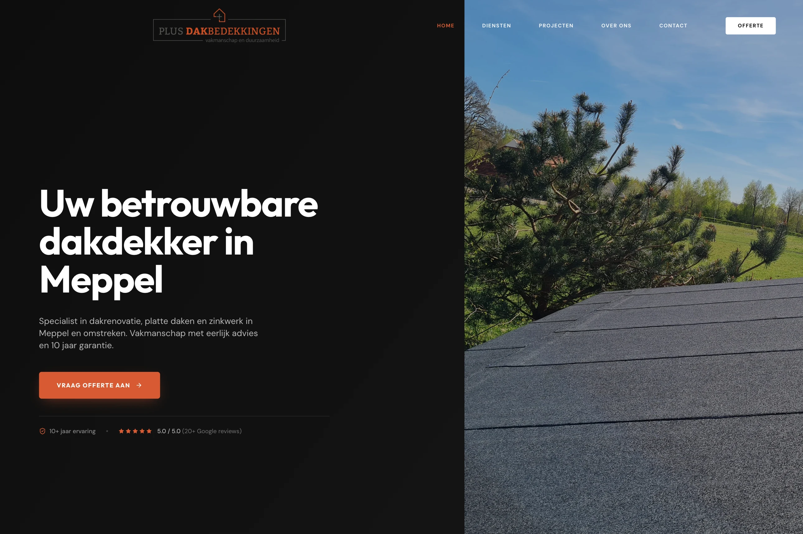 Plus Dakbedekkingen — case visual